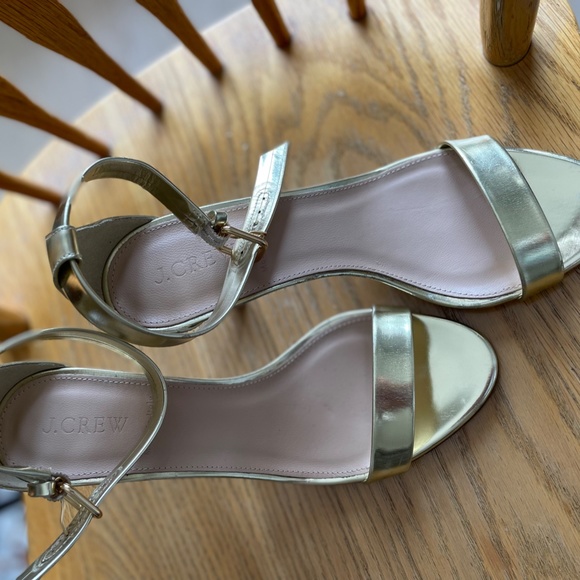 J.Crew Riley Gold Strappy Sandal - Picture 3 of 8